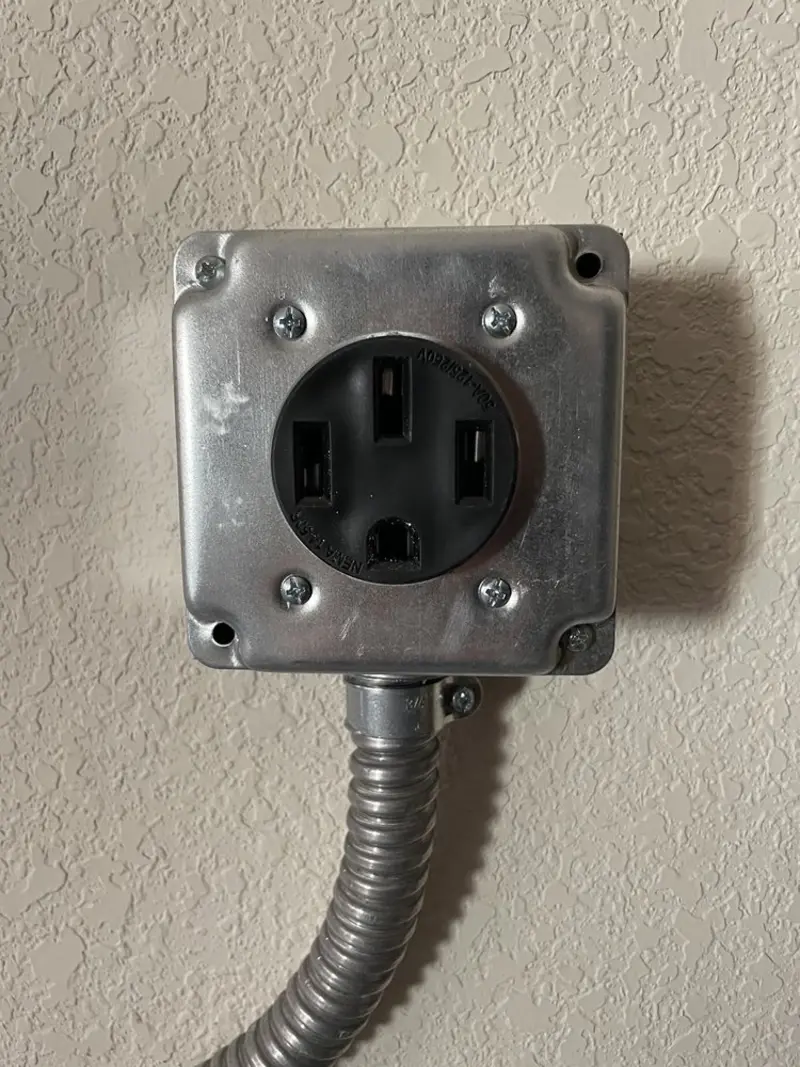 NEMA 14-50 outlet installed for Smart Home Electrical in Mayflower Village